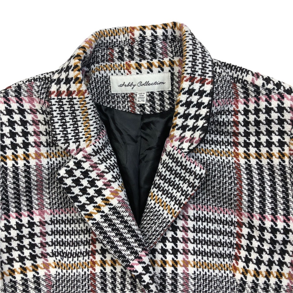NWT Sebby Glen Plaid Houndstooth Woven Coat XL - Picture 5 of 12